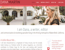 Tablet Screenshot of danamartinwriting.com